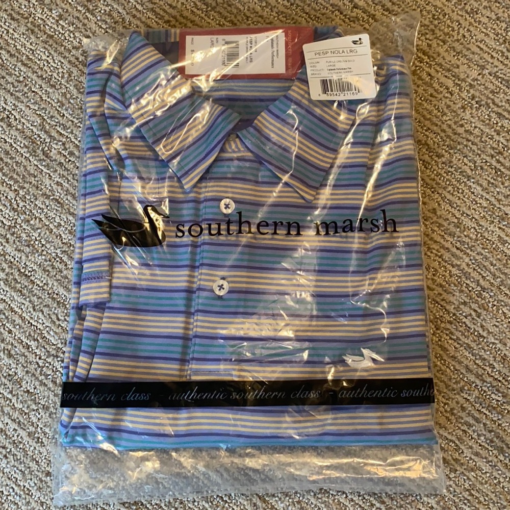 NWT Southern Marsh Large Esplande Performance polo